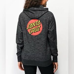 Santa Cruz Skateboards Black Hoodie with Red and Yellow Logo